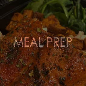 Prepared meal prep containers