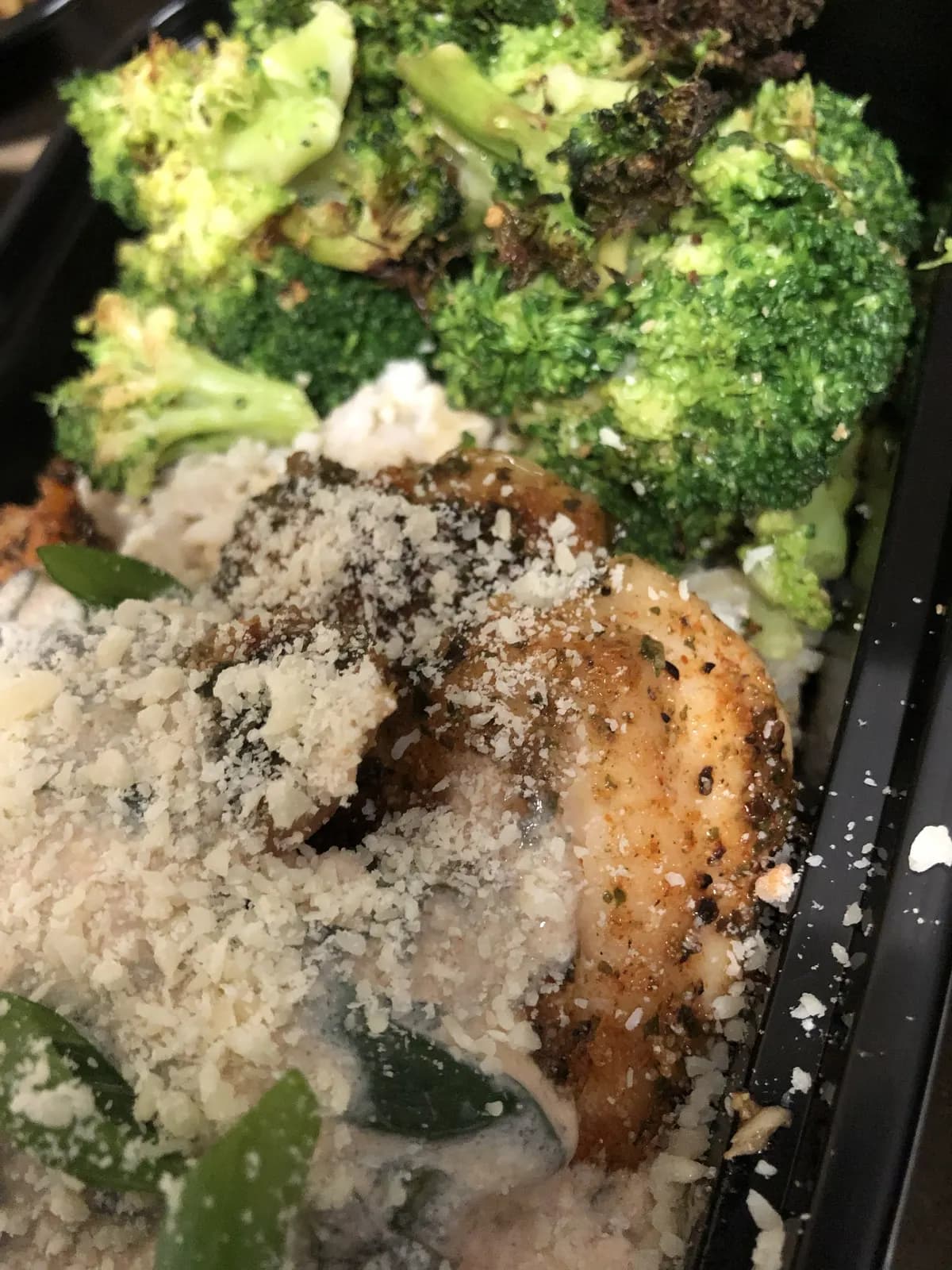 Salmon meal with broccoli and rice