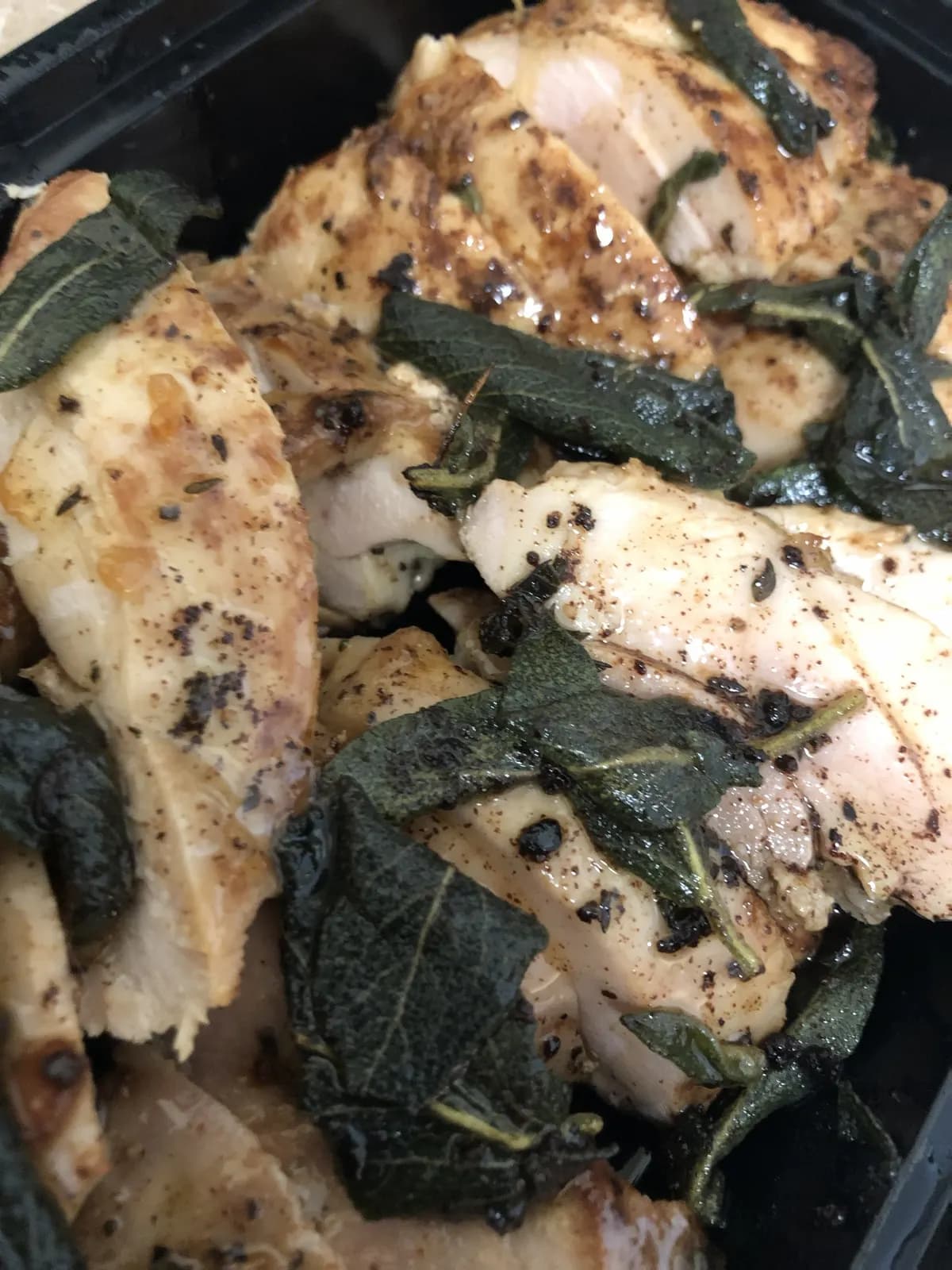 Grilled chicken plate with greens